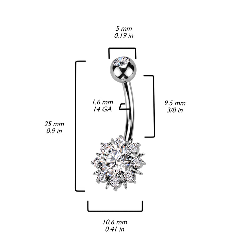 Sunburst Gem Belly Ring