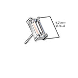Diamond baguette 14k