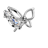 Hollow Gem Butterfly 14K