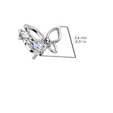 Hollow Gem Butterfly 14K