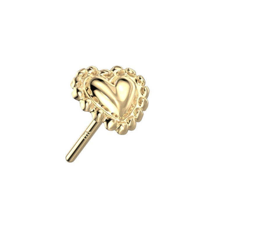 Scalloped Heart 14k