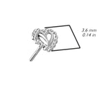 Scalloped Heart 14k