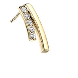 Lined Gem 14k