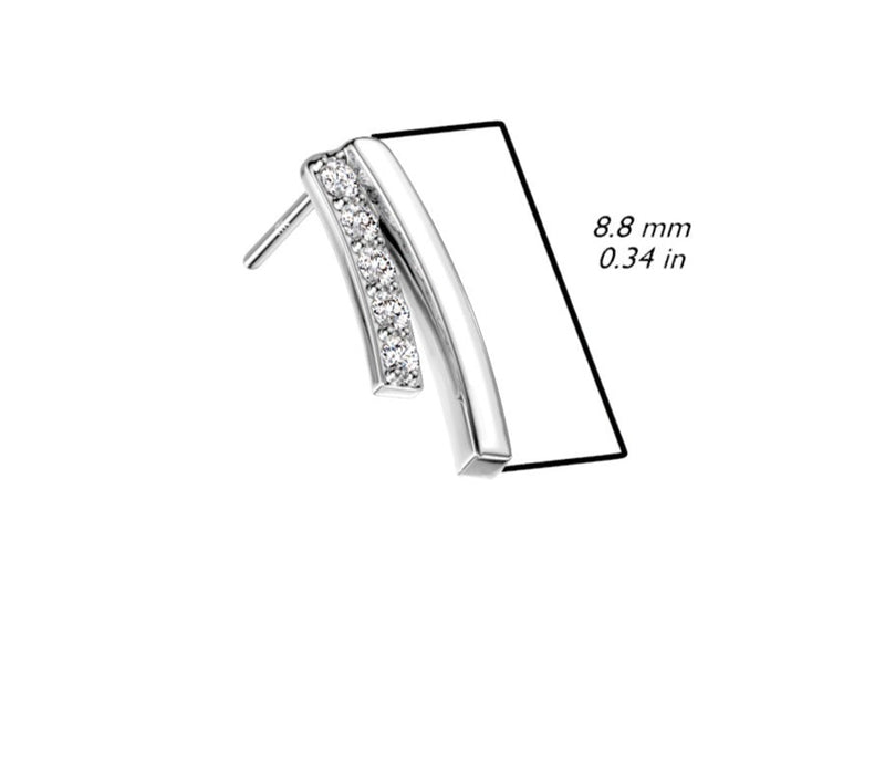 Lined Gem 14k