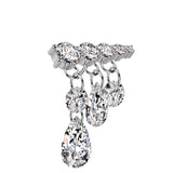Descending Diamonds with Teardrop Dangle