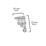 Descending Diamonds with Teardrop Dangle