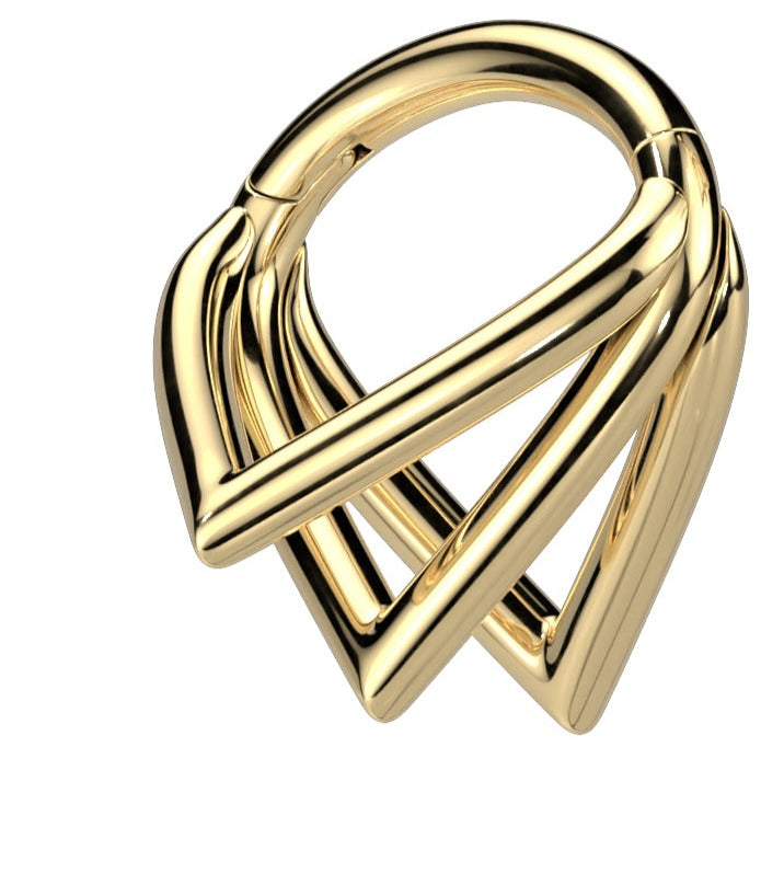 Pointed Chevron Hoop