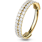 Double Paved Diamond hoop