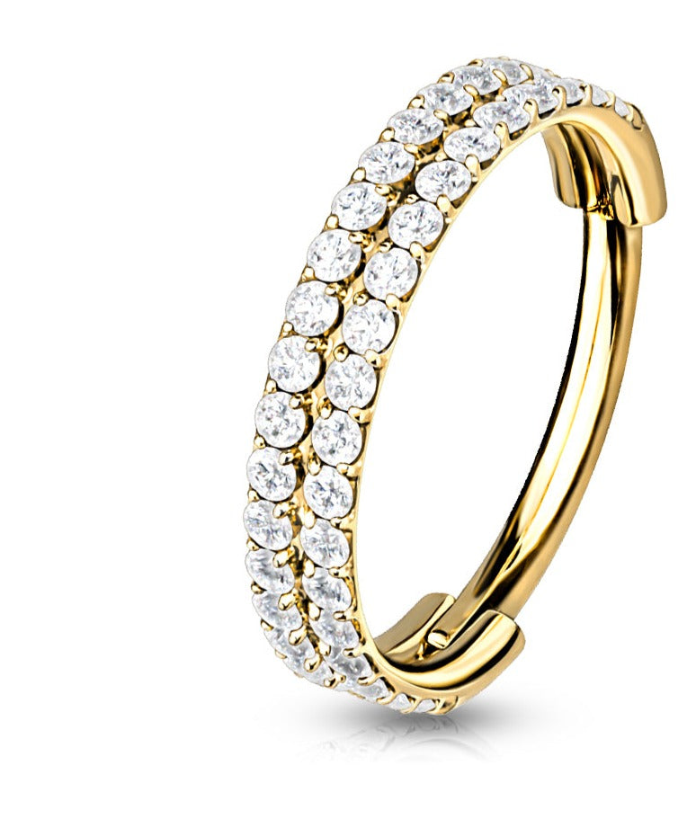 Double Paved Diamond hoop