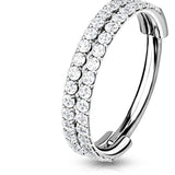Double Paved Diamond hoop